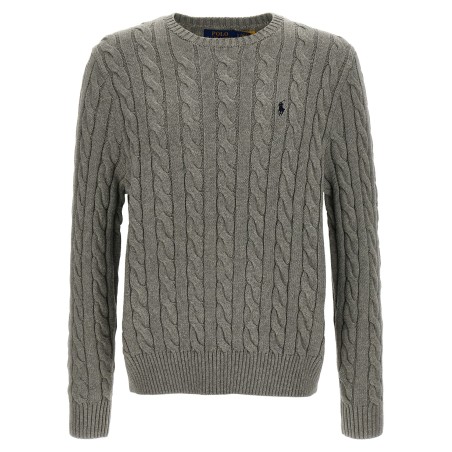 Cotton braided sweater