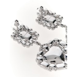 'Crystal Pearl Tiered Heart' earrings