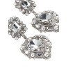 'Crystal Pearl Tiered Heart' earrings