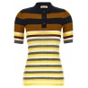 Ribbed wool polo shirt
