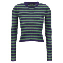 Striped viscose sweater