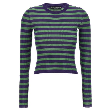 Striped viscose sweater