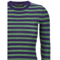 Striped viscose sweater