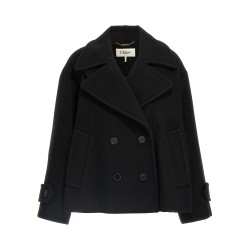 Double breasted wool coat
