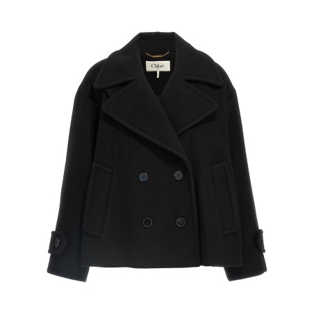 Double breasted wool coat