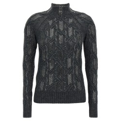 Crystal braid sweater