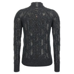 Crystal braid sweater