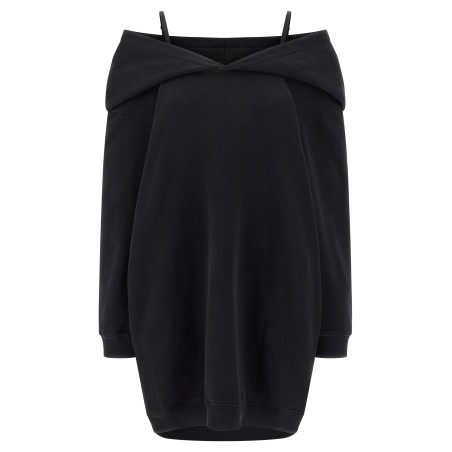 Off-shoulder hooded dress