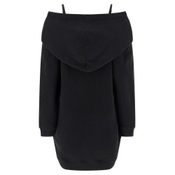 Off-shoulder hooded dress