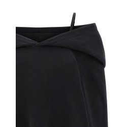 Off-shoulder hooded dress