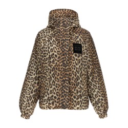 'Leopard Print Nylon' windbreaker