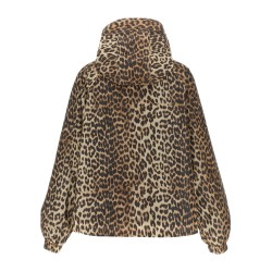 'Leopard Print Nylon' windbreaker