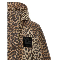 'Leopard Print Nylon' windbreaker
