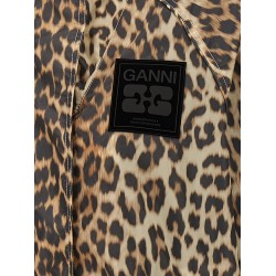 'Leopard Print Nylon' windbreaker
