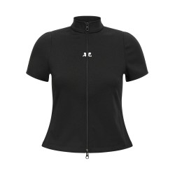 'Interlock Zipped' top