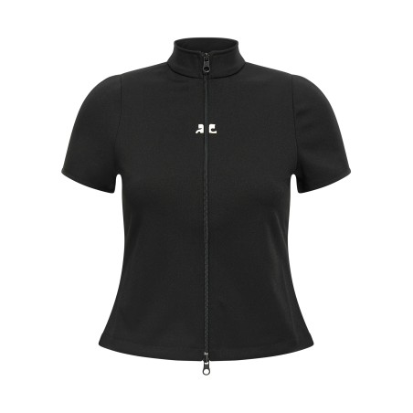 'Interlock Zipped' top