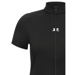 'Interlock Zipped' top