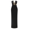 'Corsetted Draped Maxi' dress
