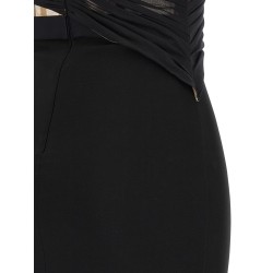 'Corsetted Draped Maxi' dress