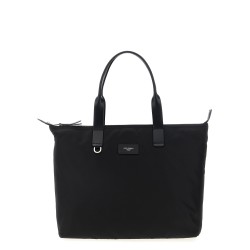 Media logo patch shopping bag