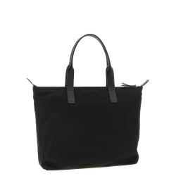 Media logo patch shopping bag