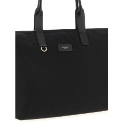 Media logo patch shopping bag