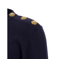'Leone catena' button sweater
