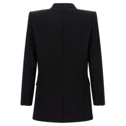 Leaf embroidery blazer