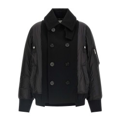Wool insert bomber jacket