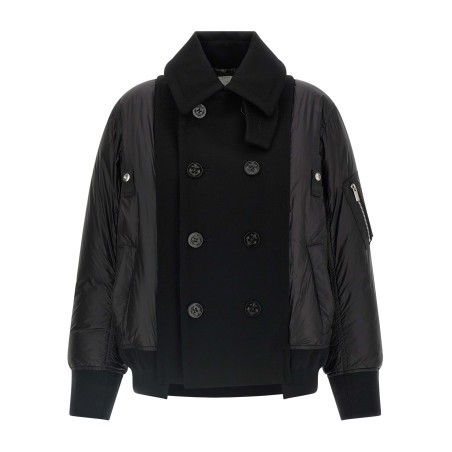 Wool insert bomber jacket