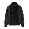 Wool insert bomber jacket