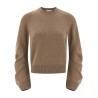 Curved sleeve sweater