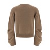 Curved sleeve sweater