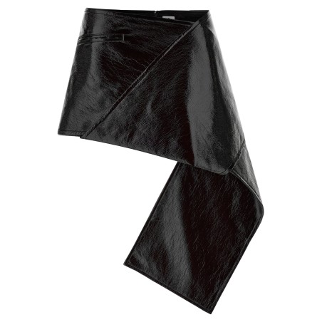 'Fold Vinyl Mini' skirt