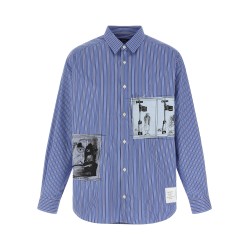 Patch striped shirt