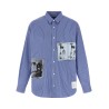 Patch striped shirt