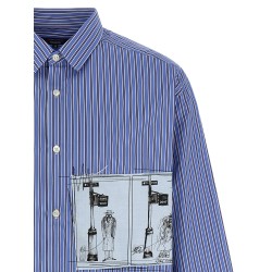 Patch striped shirt