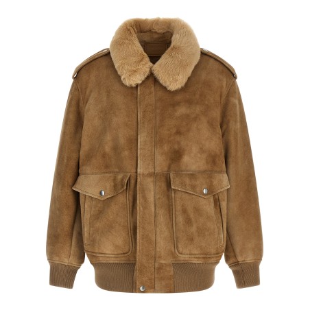 Sheepskin bomber jacket