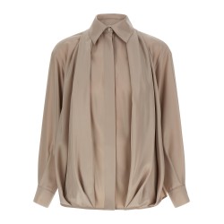 Silk draped shirt