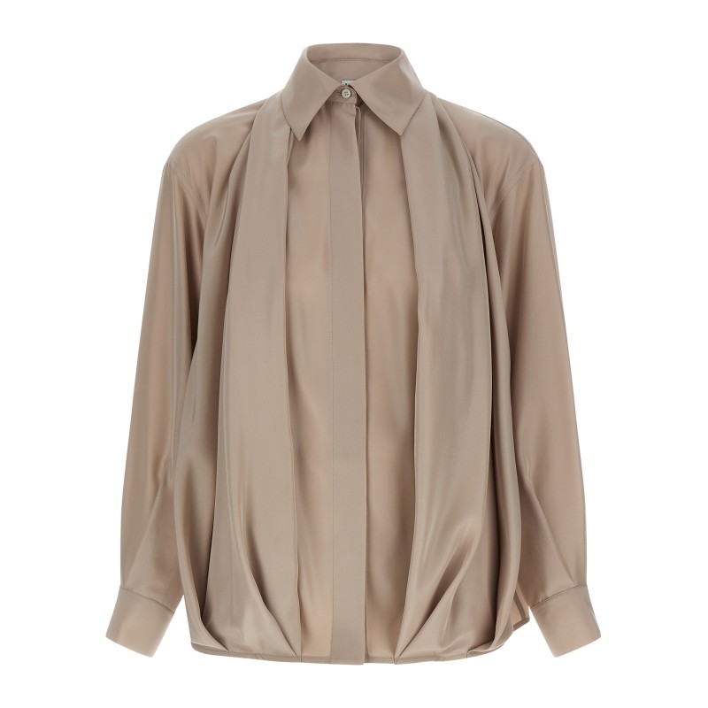 Silk draped shirt