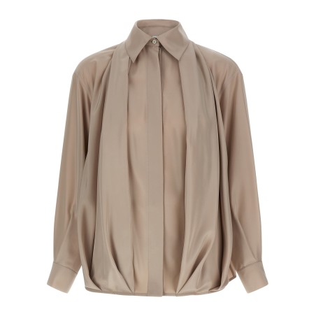 Silk draped shirt