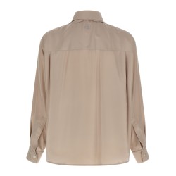 Silk draped shirt