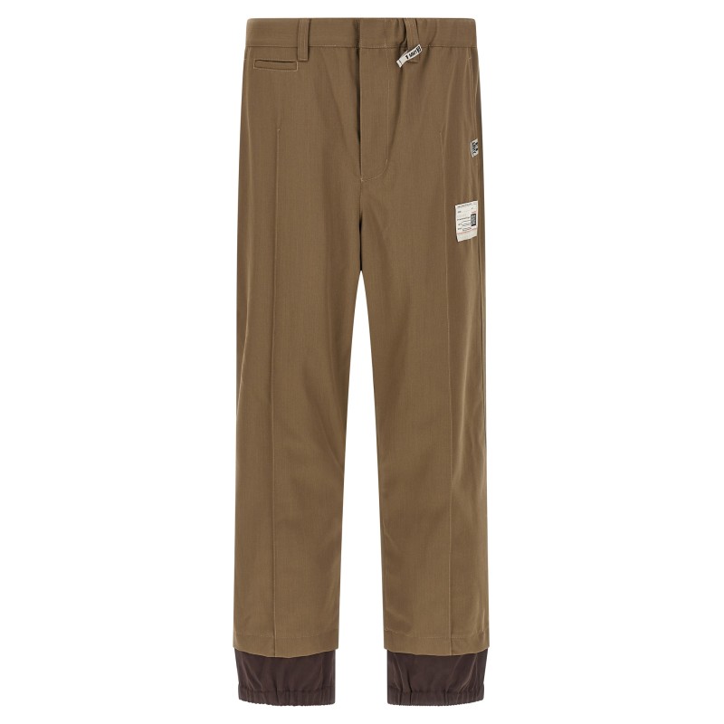 'Mix Layered Wool Gabardine' pants