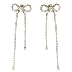'Crystal Droplet Bow' earrings