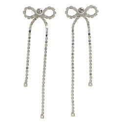 'Crystal Droplet Bow' earrings