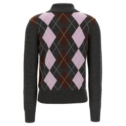 'Grey Argyle Lightweight' sweater