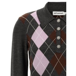 'Grey Argyle Lightweight' sweater
