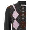 'Grey Argyle Lightweight' sweater