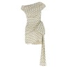 'Polka Dot Satin Tie Side Mini' dress