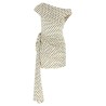 'Polka Dot Satin Tie Side Mini' dress